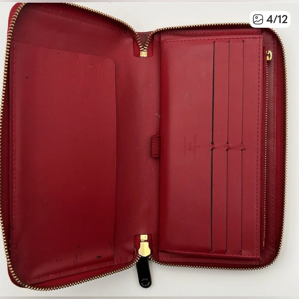 Louis Vuitton Monogram Big red vernis zipper wallet - Picture 3 of 9